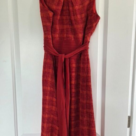 Girls From Savoy Silk Dress Feminine flared skirt with tie back  Size 6 - Picture 2 of 6